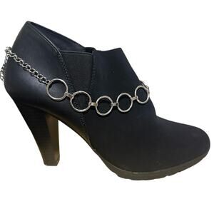 Womens Boot Chain Silver Tone with 7 circles. Homemade Brand New 14” NWT